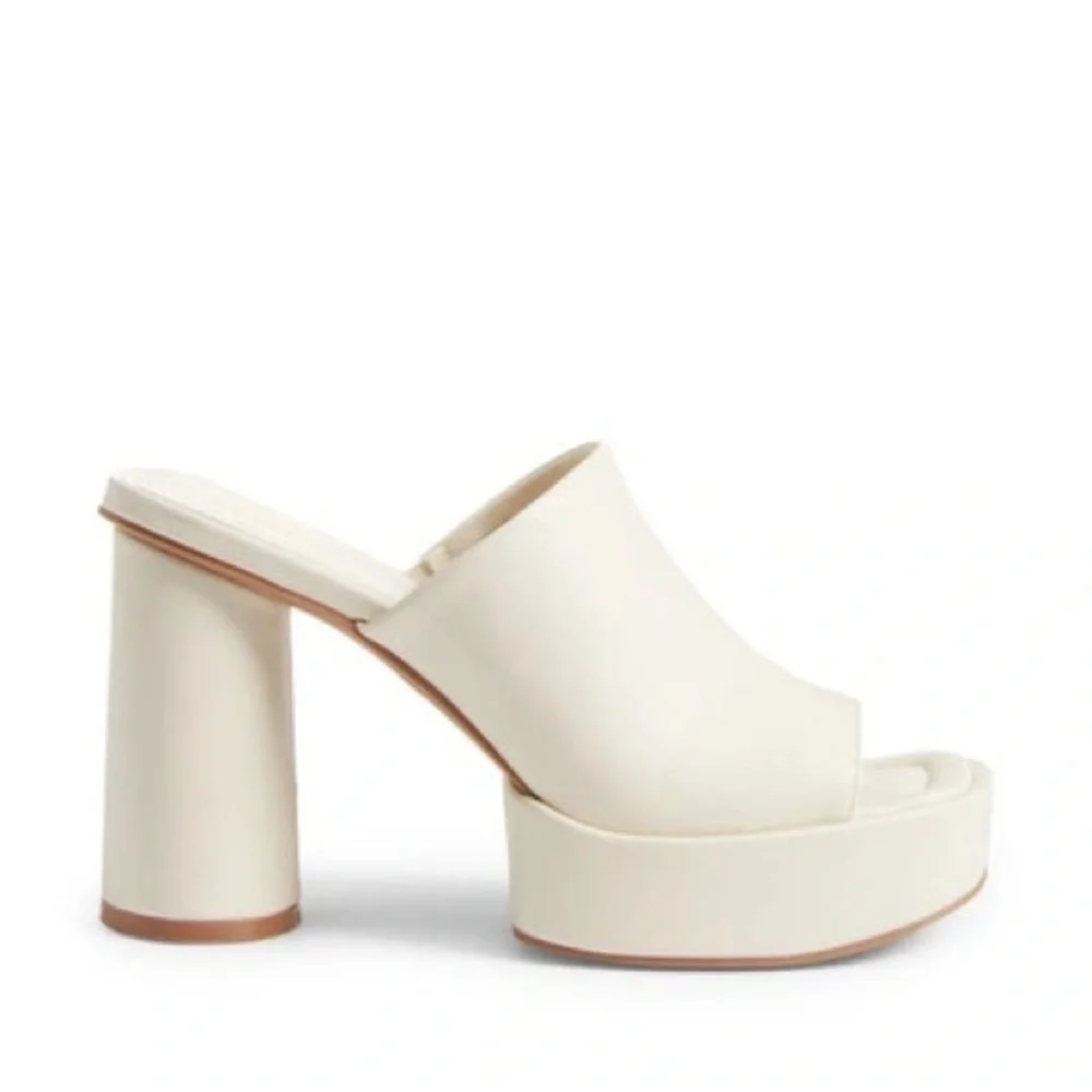 OPEN EDIT Penni Platform Slide Sandal In Ivory